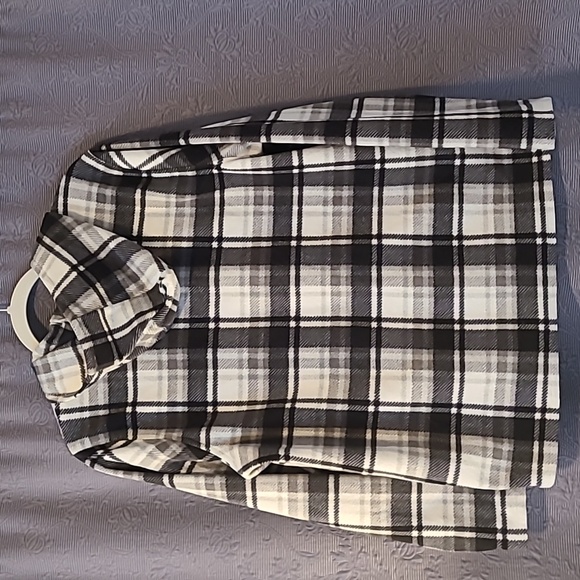 O'Neil Women's Half Zip Plaid Polar Fleece Hoodie, Large - Picture 5 of 6